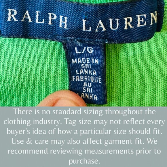 Ralph Lauren Green Polo Shirt Dress Women’s Large Preppy Casual Summer Cotton - Picture 11 of 13